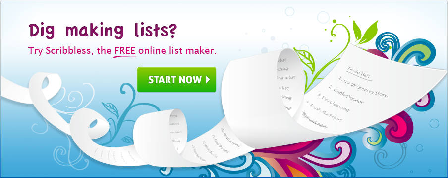 Try Scribbless, Start Making Lists Now!